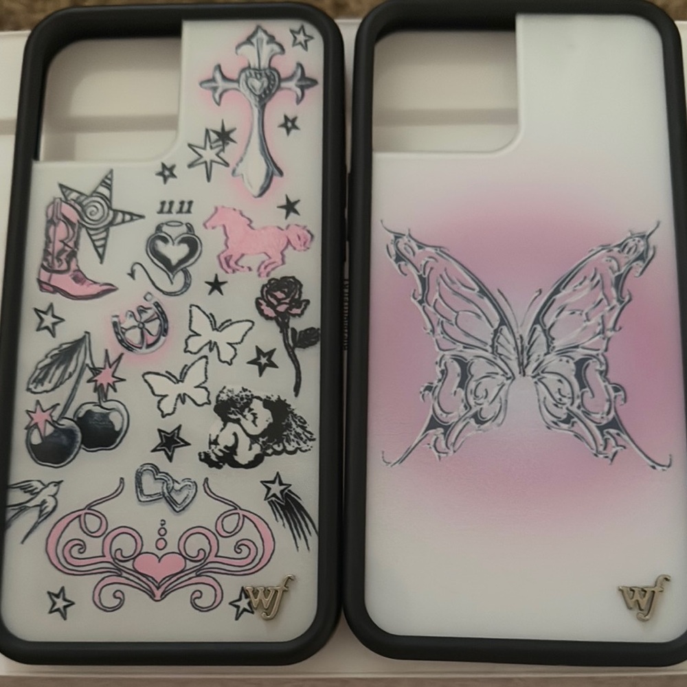 Pink and White Wildflower phone cases